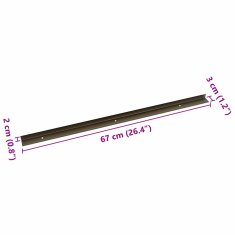 Vidaxl Robniki za stopnice 30 pcs Rjava 67 cm Aluminij