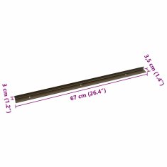 Vidaxl Robniki za stopnice 30 pcs Rjava 67 cm Aluminij