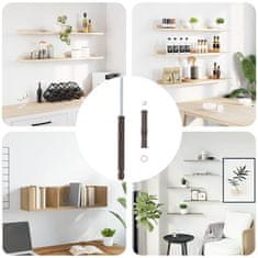 Vidaxl Floating Shelf Brackets 12 pcs Bež Ø10 x 170 mm Jeklo