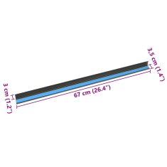 Vidaxl Robniki za stopnice 30 pcs Šampanjec 67 cm Aluminij