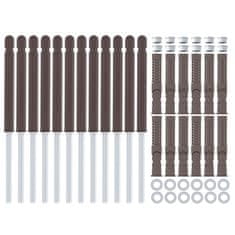 Vidaxl Floating Shelf Brackets 12 pcs Bež Ø10 x 170 mm Jeklo