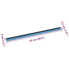Vidaxl Robniki za stopnice 30 pcs Rjava 67 cm Aluminij