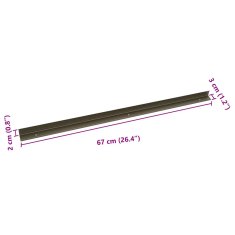 Vidaxl Robniki za stopnice 30 pcs Šampanjec 67 cm Aluminij