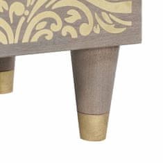 Vidaxl Strani šal Siva in zlata 40 x 33 x 75 cm Masiven les manga