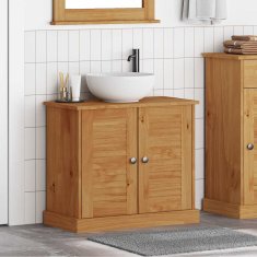 Vidaxl Umivalni kabinet s polico VIGO medeno rjava 67,5 x 34 x 59 cm