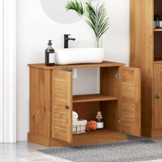 Vidaxl Umivalni kabinet s polico VIGO medeno rjava 67,5 x 34 x 59 cm
