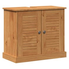 Vidaxl Umivalni kabinet s polico VIGO medeno rjava 67,5 x 34 x 59 cm