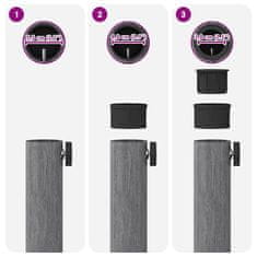 Vidaxl Podstavek za senčnik Temno siva lesena površina