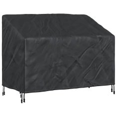 Vidaxl Pokrov za vrtno klop Črna 134 x 70 x 65 / 94 cm 210D tkanina