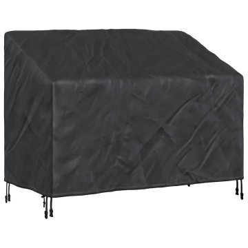 Vidaxl Pokrov za vrtno klop Črna 134 x 70 x 65 / 94 cm 210D tkanina