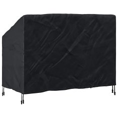 Vidaxl Pokrov za vrtno klop Črna 134 x 70 x 65 / 94 cm 420D tkanina