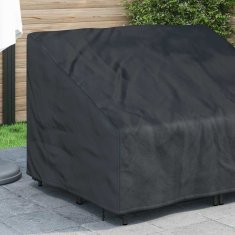 Vidaxl Pokrov za vrtno klop Črna 130 x 95 x 40 / 80 cm 210D tkanina