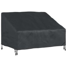 Vidaxl Pokrov za vrtno klop Črna 130 x 95 x 40 / 80 cm 210D tkanina