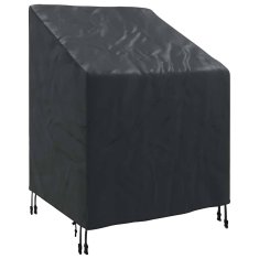 Vidaxl Pokrov za vrtn stol Črna 75 x 78 x 65 / 100 cm 600D tkanina