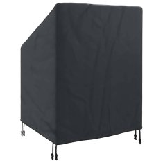 Vidaxl Pokrov za vrtn stol Črna 75 x 78 x 65 / 100 cm 600D tkanina