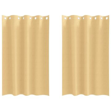 Vidaxl Zavese za zatemnitev z obroči 2 pcs Bež 175 x 140 cm Poliester