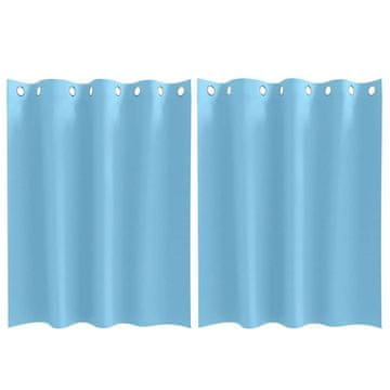Vidaxl Zavese za zatemnitev z obroči 2 pcs Sveta modra 140 x 140 cm