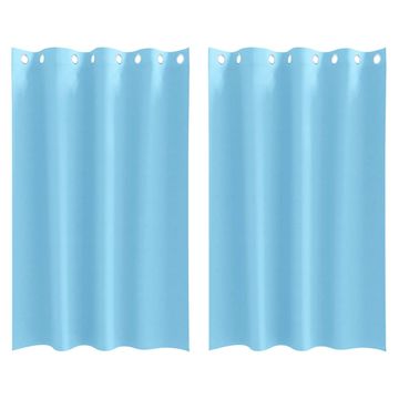 Vidaxl Zavese za zatemnitev z obroči 2 pcs Sveta modra 175 x 140 cm