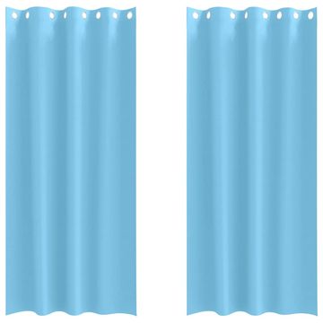 Vidaxl Zavese za zatemnitev z obroči Sveta modra Poliester