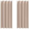 Zavese za zatemnitev z obroči 2 pcs Taupe 225 x 140 cm