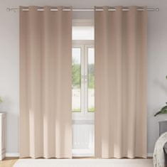 Zavese za zatemnitev z obroči 2 pcs Taupe 225 x 140 cm