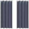 Zavese za zatemnitev z obroči 2 pcs Antracit 245 x 140 cm