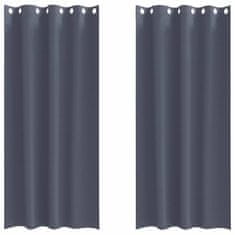 Zavese za zatemnitev z obroči 2 pcs Antracit 245 x 140 cm