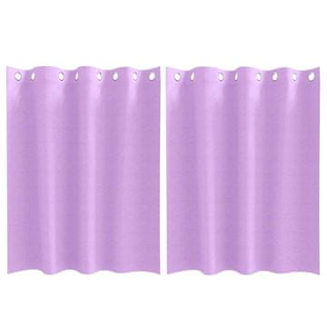 Vidaxl Zavese za zatemnitev z obroči Vijolična Poliester