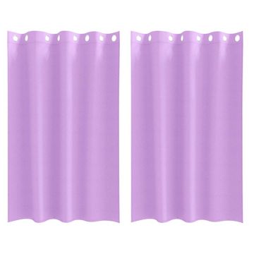 Vidaxl Zavese za zatemnitev z obroči Vijolična Poliester