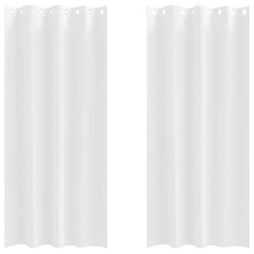 Vidaxl Zavese za zatemnitev z obroči 2 pcs Bela 260 x 140 cm Poliester