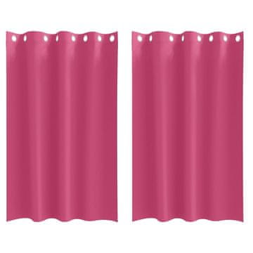 Vidaxl Zavese za zatemnitev z obroči 2 pcs Svetlo roza 175 x 140 cm