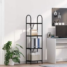 Vidaxl Knjižna polica Črni hrast 40 x 30 x 146 cm Konstruiran les