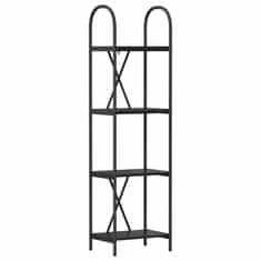 Vidaxl Knjižna polica Črni hrast 40 x 30 x 146 cm Konstruiran les