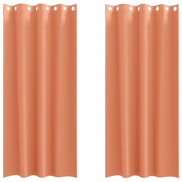 Vidaxl Zavese za zatemnitev z obroči 2 pcs Terakota 245 x 140 cm