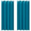 Vidaxl Zavese za zatemnitev z obroči 2 pcs Turkizna 260 x 140 cm
