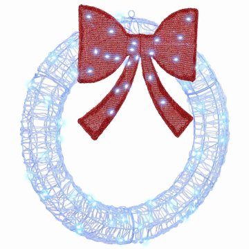 Vidaxl Venec med 60 LED Modra 75 cm Akril