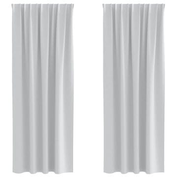 Vidaxl Zavese za zatemnitev z obroči 2 pcs Bleda siva 225 x 140 cm