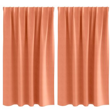Vidaxl Zavese za zatemnitev z obroči 2 pcs Terakota 140 x 140 cm