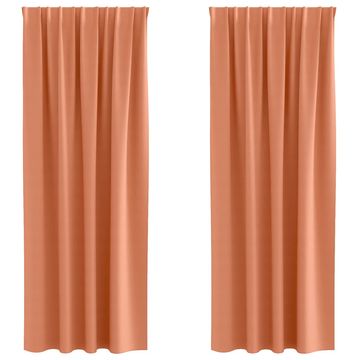 Vidaxl Zavese za zatemnitev z obroči 2 pcs Terakota 245 x 140 cm