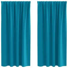 Vidaxl Zavese za zatemnitev z obroči 2 pcs Turkizna 175 x 140 cm