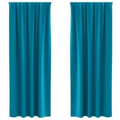 Vidaxl Zavese za zatemnitev z obroči 2 pcs Turkizna 225 x 140 cm