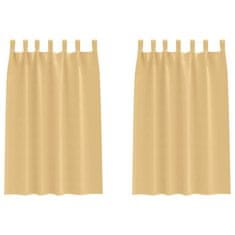 Vidaxl Zavese za zatemnitev z obroči 2 pcs Bež 175 x 140 cm Poliester