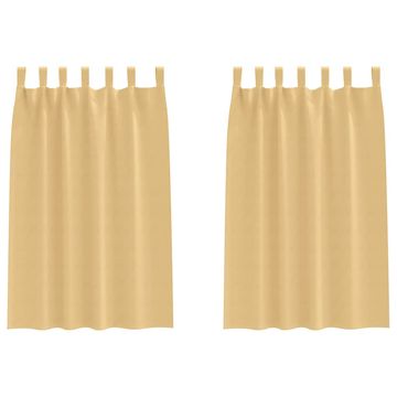 Vidaxl Zavese za zatemnitev z obroči 2 pcs Bež 175 x 140 cm Poliester