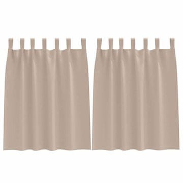 Vidaxl Zavese za zatemnitev z obroči 2 pcs Taupe 140 x 140 cm
