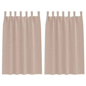 Vidaxl Zavese za zatemnitev z obroči 2 pcs Taupe 175 x 140 cm