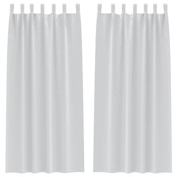 Vidaxl Zavese za zatemnitev z obroči 2 pcs Bleda siva 225 x 140 cm