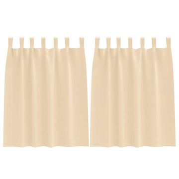 Vidaxl Zavese za zatemnitev z obroči 2 pcs krema 140 x 140 cm