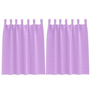 Vidaxl Zavese za zatemnitev z obroči 2 pcs Vijolična 140 x 140 cm