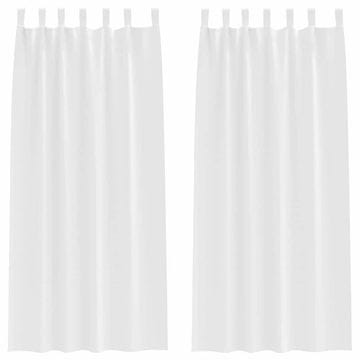 Vidaxl Zavese za zatemnitev z obroči 2 pcs Bela 245 x 140 cm Poliester