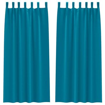 Vidaxl Zavese za zatemnitev z obroči 2 pcs Turkizna 260 x 140 cm